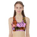 Tileable Seamless Cat Kitty Sports Bra with Border View1