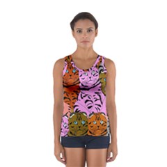 Tileable Seamless Cat Kitty Sport Tank Top  by artworkshop