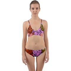 Tileable Seamless Cat Kitty Wrap Around Bikini Set by artworkshop