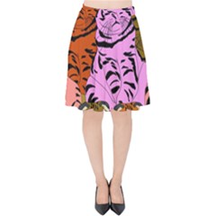 Tileable Seamless Cat Kitty Velvet High Waist Skirt by artworkshop