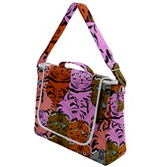 Tileable Seamless Cat Kitty Box Up Messenger Bag by artworkshop