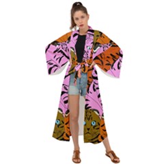 Tileable Seamless Cat Kitty Maxi Kimono by artworkshop