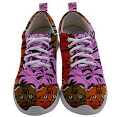 Tileable Seamless Cat Kitty Mens Athletic Shoes by artworkshop