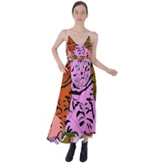 Tileable Seamless Cat Kitty Tie Back Maxi Dress by artworkshop