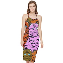 Tileable Seamless Cat Kitty Bodycon Cross Back Summer Dress by artworkshop