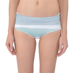 Watercolor Mid-waist Bikini Bottoms by artworkshop