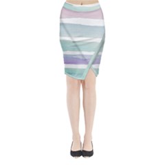 Watercolor Midi Wrap Pencil Skirt by artworkshop