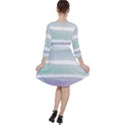 Watercolor Quarter Sleeve Ruffle Waist Dress View2