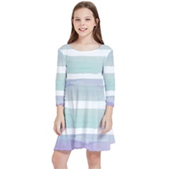 Watercolor Kids  Quarter Sleeve Skater Dress by artworkshop