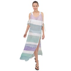 Watercolor Maxi Chiffon Cover Up Dress by artworkshop