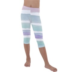 Watercolor Kids  Lightweight Velour Capri Leggings  by artworkshop