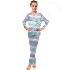 Watercolor Kid s Satin Long Sleeve Pajamas Set by artworkshop