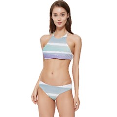 Watercolor Banded Triangle Bikini Set