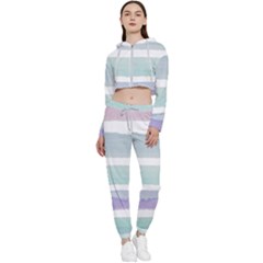 Watercolor Cropped Zip Up Lounge Set by artworkshop