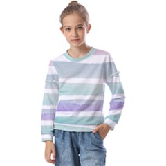 Watercolor Kids  Long Sleeve Tee With Frill 