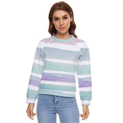 Watercolor Women s Long Sleeve Raglan Tee by artworkshop