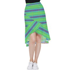 Catching Fractals Frill Hi Low Chiffon Skirt by Thespacecampers