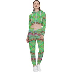 Whimsy Mint Cropped Zip Up Lounge Set by Thespacecampers