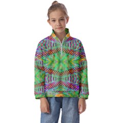 Whimsy Mint Kids  Half Zip Hoodie by Thespacecampers