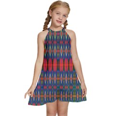 Biten Angles Kids  Halter Collar Waist Tie Chiffon Dress