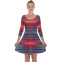 Abundance Quarter Sleeve Skater Dress by Thespacecampers