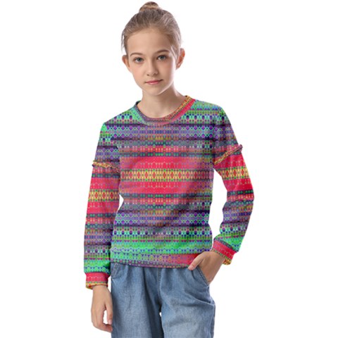 Abundance Kids  Long Sleeve Tee With Frill  by Thespacecampers