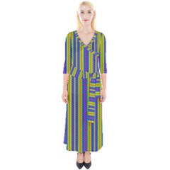 Love Eternal Quarter Sleeve Wrap Maxi Dress by Thespacecampers