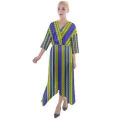 Love Eternal Quarter Sleeve Wrap Front Maxi Dress by Thespacecampers