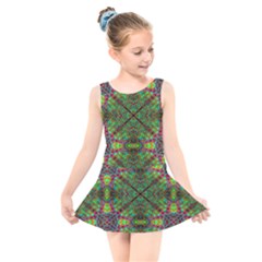 Stringy Time Kids  Skater Dress Swimsuit by Thespacecampers