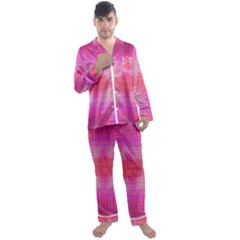 Engulfing Love Men s Long Sleeve Satin Pajamas Set