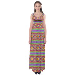 Eye Swirl Empire Waist Maxi Dress