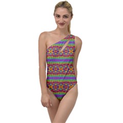 Eye Swirl To One Side Swimsuit