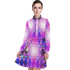 Starburst Long Sleeve Chiffon Shirt Dress by Thespacecampers