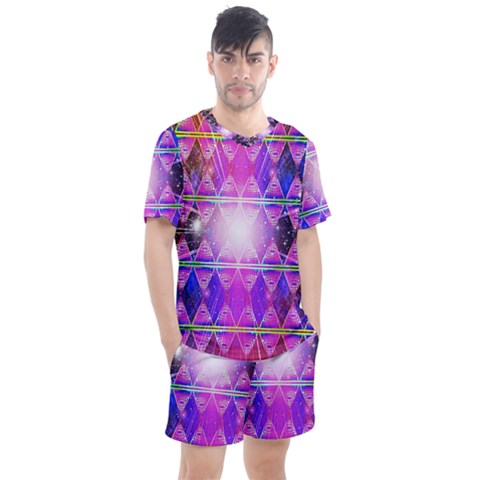 Starburst Men s Mesh Tee And Shorts Set by Thespacecampers