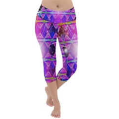 Starburst Lightweight Velour Capri Yoga Leggings by Thespacecampers