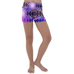 Starburst Kids  Lightweight Velour Yoga Shorts by Thespacecampers