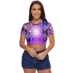 Starburst Side Button Cropped Tee