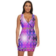 Starburst Draped Bodycon Dress