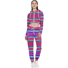 Dotty Cropped Zip Up Lounge Set by Thespacecampers