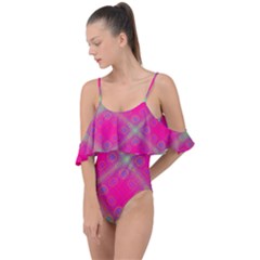 Pinky Brain Drape Piece Swimsuit by Thespacecampers