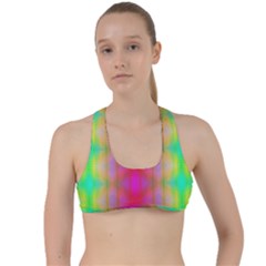 Patterned Criss Cross Racerback Sports Bra by Thespacecampers