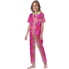 Patterned Kids  Satin Short Sleeve Pajamas Set by Thespacecampers