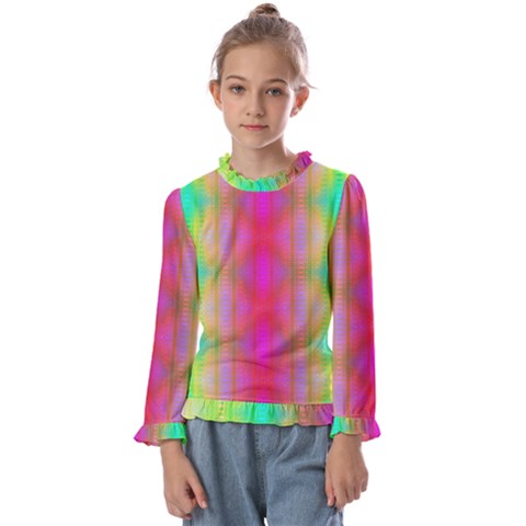 Patterned Kids  Frill Detail Tee by Thespacecampers