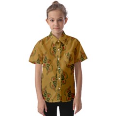 Flowers-001 Kids  Short Sleeve Shirt by nate14shop