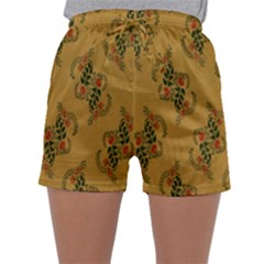 Flowers-001 Sleepwear Shorts by nate14shop