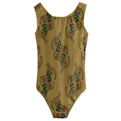 Flowers-001 Kids  Cut-out Back One Piece Swimsuit by nate14shop