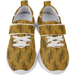 Flowers-001 Kids  Velcro Strap Shoes by nate14shop