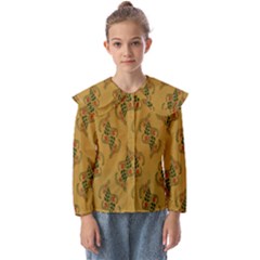 Flowers-001 Kids  Peter Pan Collar Blouse by nate14shop