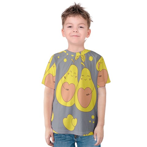 Avocado-yellow Kids  Cotton Tee by nate14shop