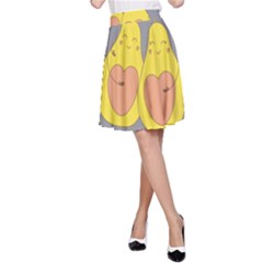 Avocado-yellow A-line Skirt by nate14shop